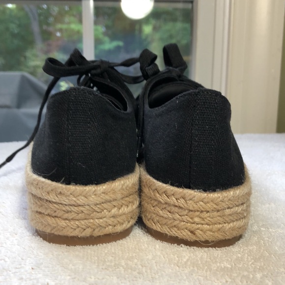 NEW! Bonnibel Black Canvas W / Jute espadrilles - Picture 4 of 7
